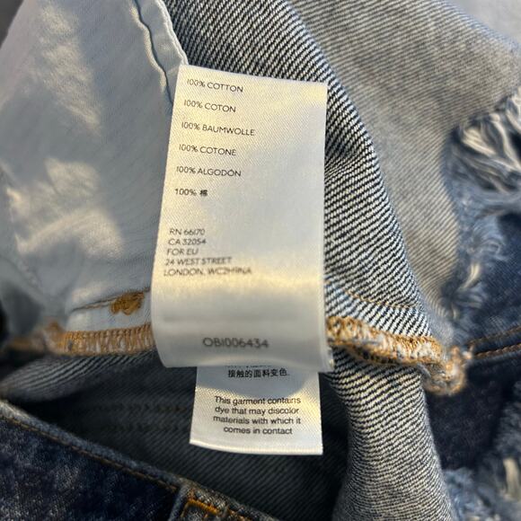 Free People We the Free Bailey Denim Mini Skirt. Size Waist 26 100% Cotton - Picture 8 of 11